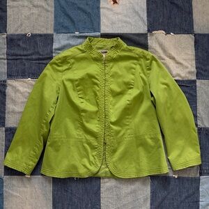 JL studio jessica london green hook eye green jacket size 16W